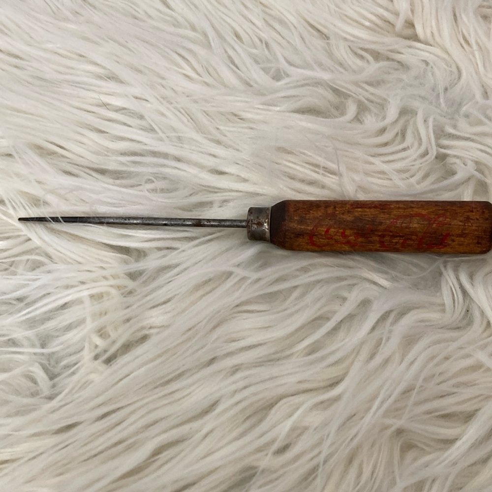 Vintage Coca Cola Ice Pick Wooden Handle